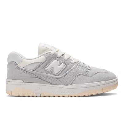New Balance Men's Bb550 In Grey/white