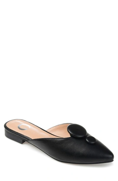 Journee Mallorie Almond Toe Mule In Black