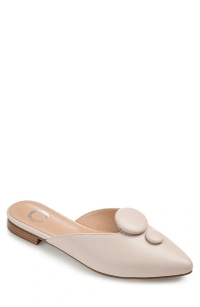 Journee Mallorie Almond Toe Mule In Nude