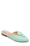 Journee Mallorie Almond Toe Mule In Mint