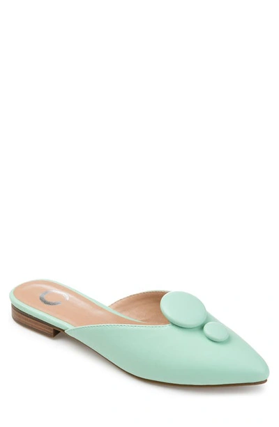 Journee Mallorie Almond Toe Mule In Mint