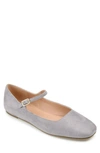 Journee Collection Carrie Flat In Grey
