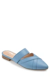 Journee Stasi Pointed Toe Mule In Blue