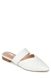 Journee Stasi Pointed Toe Mule In White