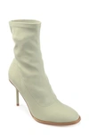 Journee Collection Womens Gizzel Almond Toe Stiletto High Ankle Booties In Olive