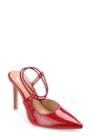 Journee Collection Gracelle Pointed Toe Pump In Red