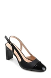 Journee Collection Women's Reignn Cap Toe Slingback Pumps In Black