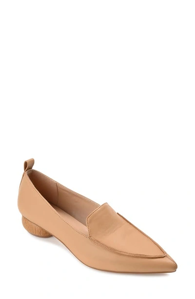 Journee Collection Maggs Pointed Toe Flat In Tan