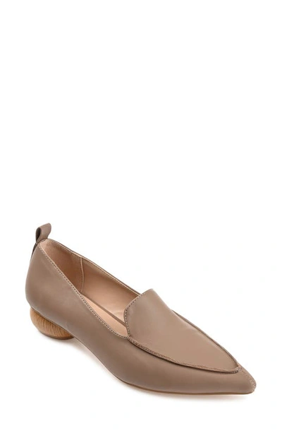 Journee Collection Maggs Pointed Toe Flat In Taupe