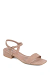 Journee Collection Beyla Womens Ankle Strap Square Toe Pumps In Blush