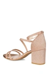 Journee Collection Bella Womens Glitter Block Heels In Rose Gold
