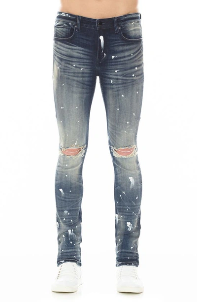 Hvman Strat Ripped Super Skinny Jeans In Guac