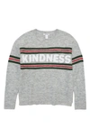 Nordstrom Kids' Sparkle Sweater In Grey Heather Sparkle Kindness