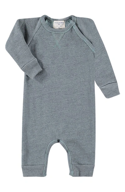 Paigelauren Babies' Textured Fleece Romper In Sage