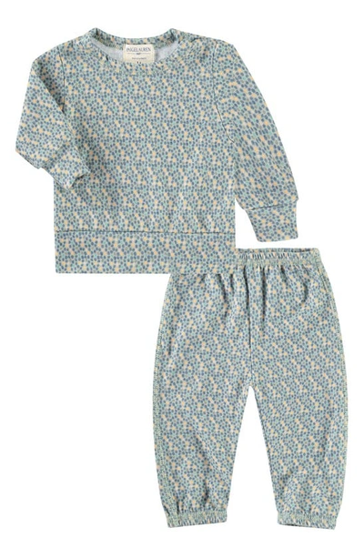 Paigelauren Babies' Polka Dot Long Sleeve T-shirt & Pants Set In Polka Dot Sage