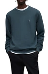 Allsaints Raven Slim Fit Crewneck Sweatshirt In Shadow Blue