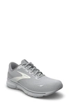 Brooks Ghost 15 Running Shoe In Oyster/ Alloy/ White