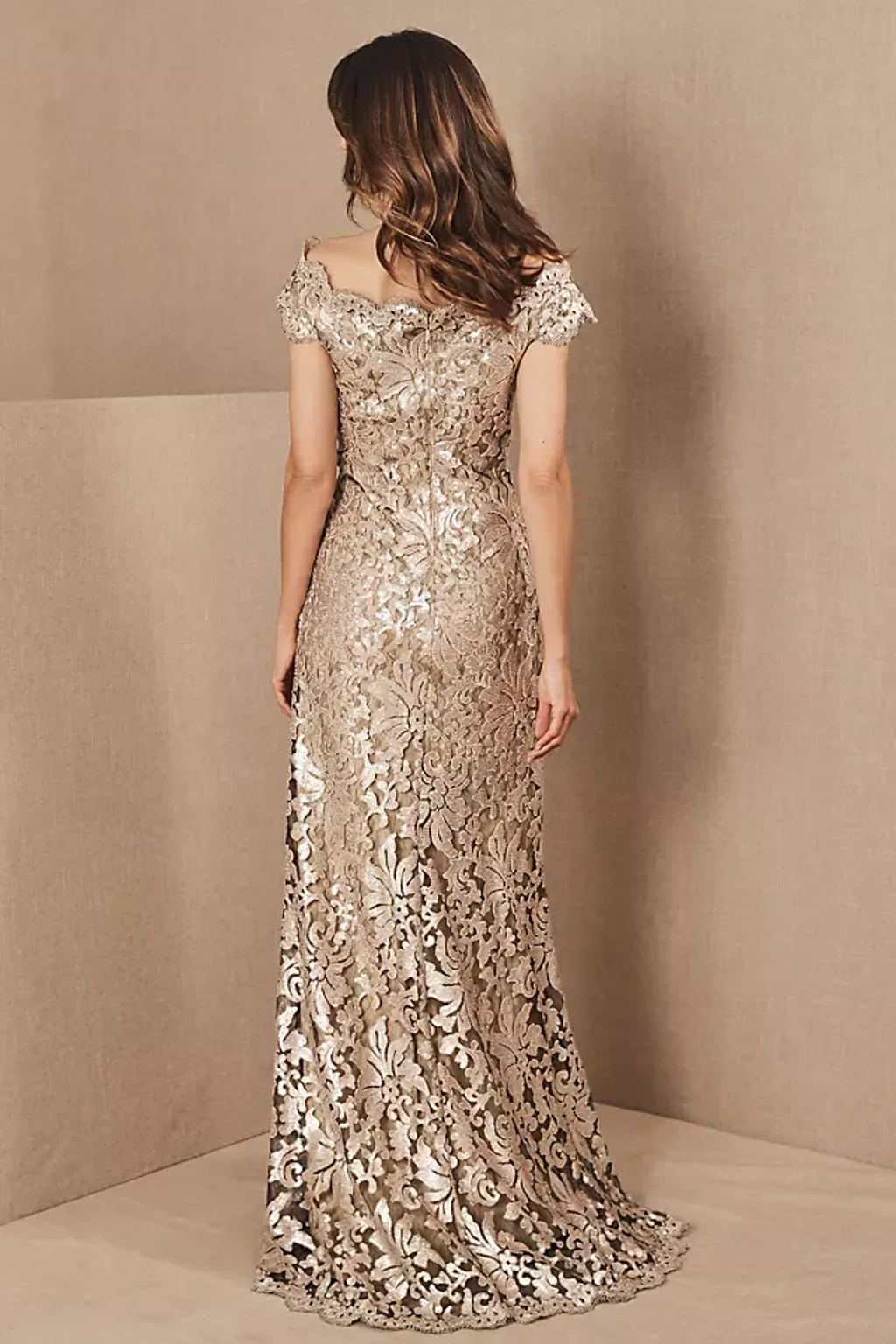 tadashi shoji odette sequin dress Tadashi Shoji Odette Dress In Gold