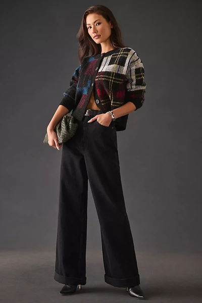 Mother Snacks The Funnel Heel Cuff Jeans In Black