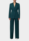 Another Tomorrow Seamed Waist Jacket In Juniper