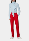 Another Tomorrow Classic Merino Wool Pants In Red