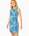 Lilly Pulitzer Mila Stretch Shift Dress In Botanical Green Holiday In The Sun