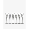 Waterford Winter Wonders Series Mixed Flutes, Set Of 6