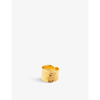 La Maison Couture Amadeus Nudo 14ct Yellow Gold-vermeil Recycled Sterling-silver Short Adjustable Ring In Gold