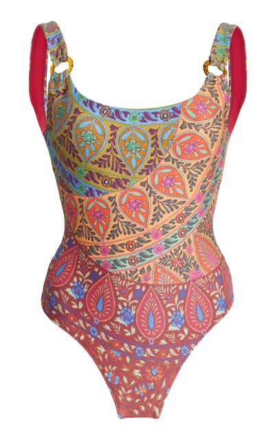 Boteh Es Canar Printed Recycled-fibre Swimsuit In Multi