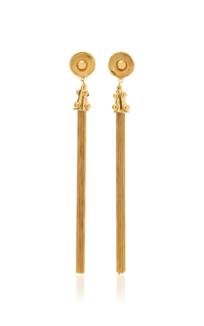 Sylvia Toledano Xxl Pompon 22k-gold-plated Earrings