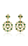 Sylvia Toledano Flower Candies 22k Gold-plated Malachite And Amazonite Earrings In Green