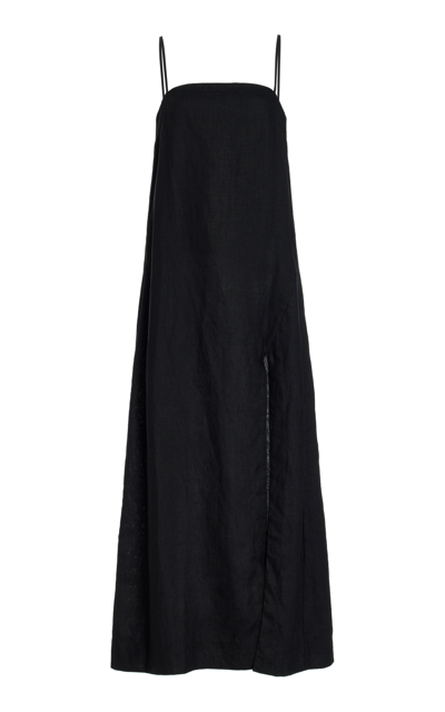 Posse Women's Exclusive Marley Linen Maxi Dress In Black | ModeSens