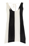 MATTHEW BRUCH WOMEN'S COLORBLOCK LINEN MINI DRESS