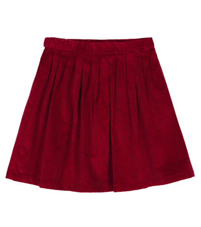 Caramel Kids' Preston Corduroy Skirt In Red Corduroy