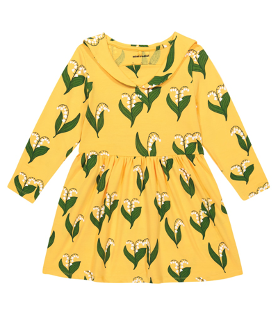 Mini Rodini Kids' Printed Dress In Yellow