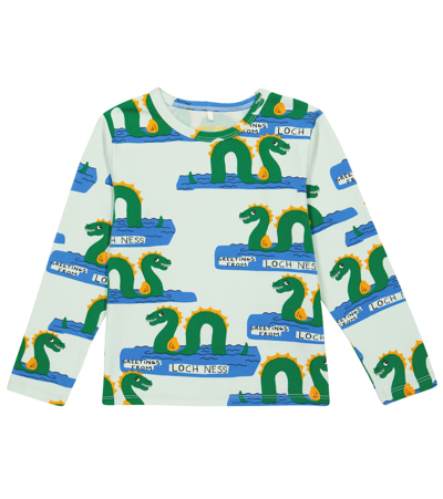 Mini Rodini Kids' Printed Cotton-blend Top In Green