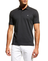 Rag & Bone Men's Interlock Knit Polo Shirt In Black