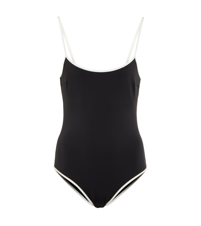 Sir Claude Scoop-neck Swimsuit In Black / Ivory