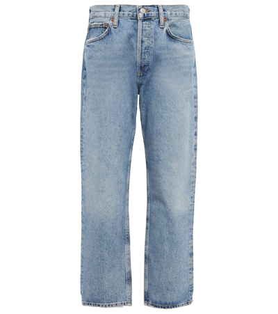 Agolde Wyman Low-rise Straight Jeans In Medium Wash
