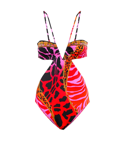 Camilla Cutout Giraffe-print Swimsuit In Always Change Your Spots