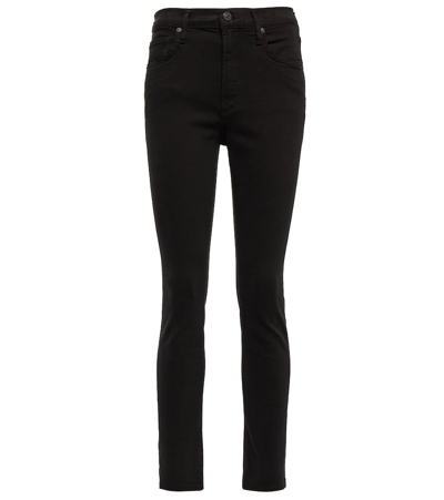 Citizens Of Humanity Olivia High-rise Slim Jeans In Plush Black