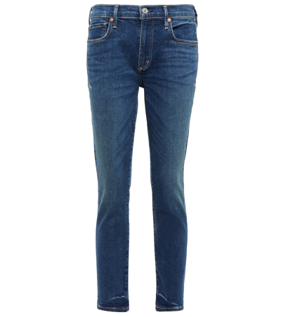 Citizen Of Humanity Ella Mid-rise Cropped Slim Jeans In Sky Lantern