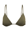 Eres Les Essentiels Mouna Triangle Bikini Top In Olive Noire
