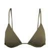 Eres Les Essentiels Mouna Triangle Bikini Top In Olive Noir