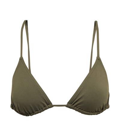 Eres Les Essentiels Mouna Triangle Bikini Top In Green