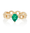 NADINE AYSOY CATENA MINI 18KT GOLD RING WITH EMERALD