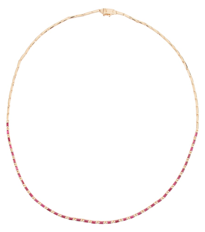 Suzanne Kalan 18kt Rose Gold Necklace With Rubies In Ruby/ Rg