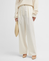 MISOOK TAILORED WIDE-LEG CHIFFON PANTS