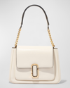 Marc Jacobs The Chain Leather Satchel Bag In New Cloud White