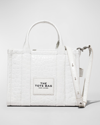 Marc Jacobs The Mini Croc-embossed Leather Tote Bag In Ivory